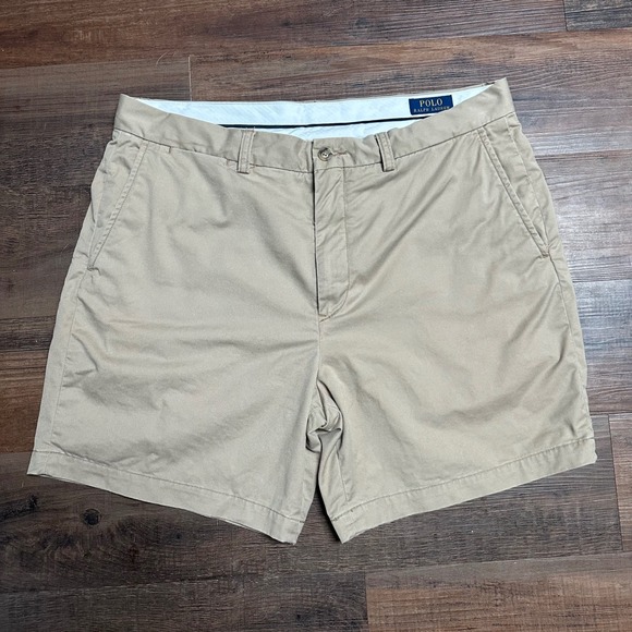 Polo Ralph Lauren Other - Polo Ralph Lauren Mens Stretch Classic Fit Chino Shorts Khaki Tan Size 35 Preppy